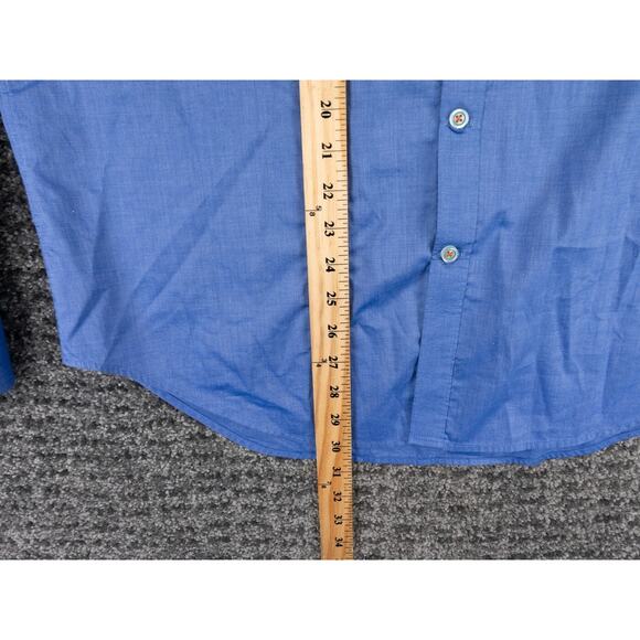 Robert Graham Shirt Mens XL Blue Tailored Fit Cotton Long Sleeve Designer City - Picture 8 of 12